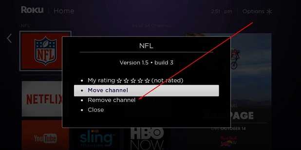 How can you delete Channels on Roku