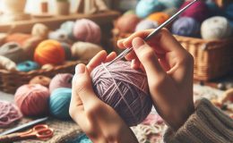 What is the best way to hold yarn when crocheting